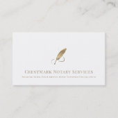 Notaris publiek elegante veer Kaart Visitekaartje (Voorkant)