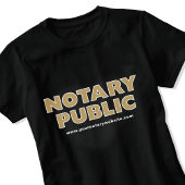 Notaris Publiek Goud Zwart Bewerkbaar Website T-sh T-shirt