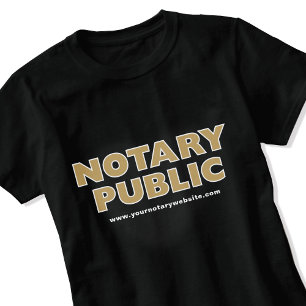 Notaris Publiek Goud Zwart Bewerkbaar Website T-sh T-shirt
