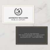 Notaris publiek | Goudgrens-Lijst Visitekaartje (Voorkant / Achterkant)