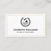 Notaris publiek | Goudgrens-Lijst Visitekaartje (Voorkant)