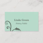 Notaris publiek groen visitekaartje (Voorkant)