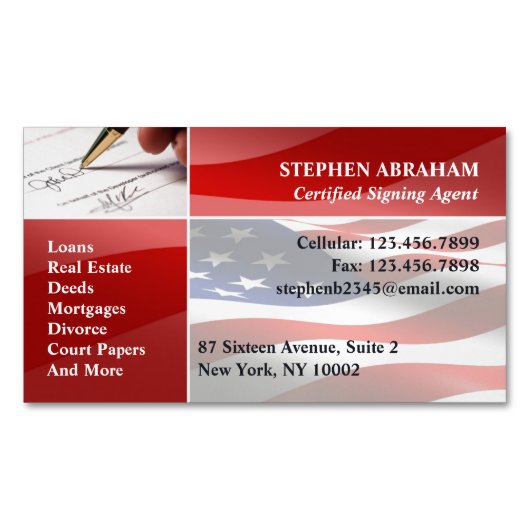 Notaris publiek magnetisch visitekaartje (Voorkant)