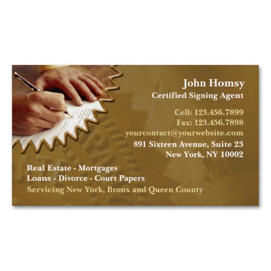 Notaris publiek magnetisch visitekaartje (Voorkant)