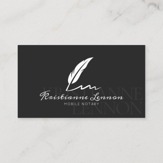 Notaris publiek/mobiele notaris - Moderne foto Visitekaartje (Achterkant)