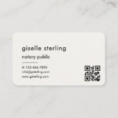 Notaris Publiek Neutrale QR-code  Visitekaartje (Achterkant)
