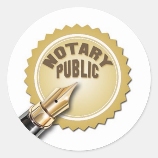 Notaris publiek ronde sticker (Voorkant)