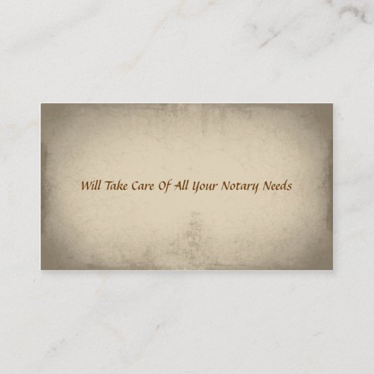 Notaris publiek Visitekaartje (Achterkant)