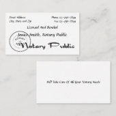 Notaris publiek Visitekaartje (Voorkant / Achterkant)