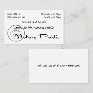 Notaris publiek Visitekaartje