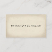 Notaris publiek Visitekaartje (Achterkant)