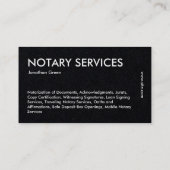 Notaris publiek visitekaartje (Achterkant)