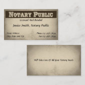 Notaris publiek Visitekaartje (Voorkant / Achterkant)