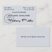 Notaris publiek Visitekaartje (Voorkant / Achterkant)