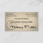 Notaris publiek Visitekaartje (Voorkant)