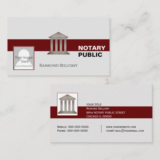 Notaris publiek Visitekaartje (Voorkant / Achterkant)