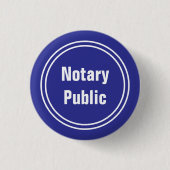 Notaris Publieke Blauw-Wit Tekst Sjabloon Ronde Button 3,2 Cm (Voorkant)