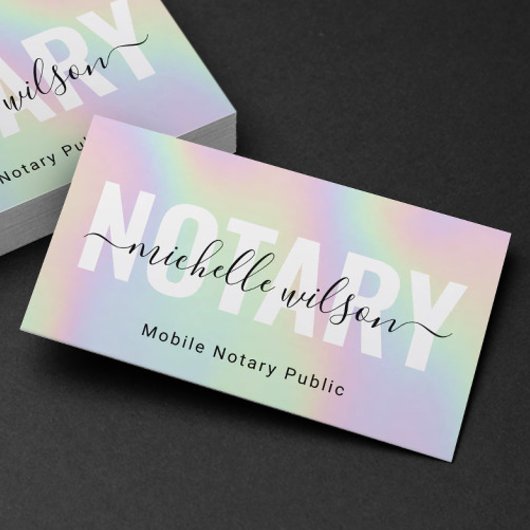 Notaris publieke lening ondertekenaar Classy Typog Visitekaartje