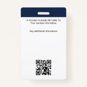 Notaris publieke lening ondertekenaar foto ID mari Badge (Achterkant)