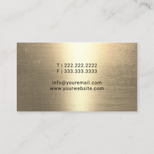 Notaris publieke lening ondertekenaar Gold Quill L Visitekaartje (Achterkant)