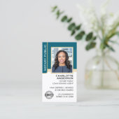 Notaris publieke lening ondertekenaar ID Blauwgroe Visitekaartje (Staand voorkant)