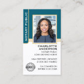 Notaris publieke lening ondertekenaar ID Blauwgroe Visitekaartje (Voorkant)