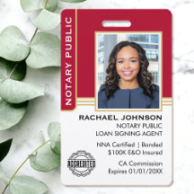 Notaris publieke lening ondertekenaar ID rood goud