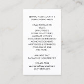 Notaris publieke lening ondertekenaar ID rood goud Visitekaartje (Achterkant)