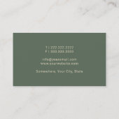 Notaris publieke lening ondertekenaar Sage Green Visitekaartje (Achterkant)