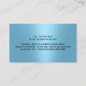 Notaris publieke lening ondertekening agent licht  visitekaartje (Achterkant)