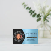 Notaris publieke lening ondertekening agent licht  visitekaartje (Staand voorkant)