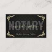 Notaris publieke lening ondertekening agent zwart  visitekaartje (Voorkant)