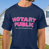 Notaris Publieke Marine Roze Bewerkbare Website T- T-shirt