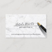 Notaris Publieke Minimalistische Handtekening Witt Visitekaartje (Voorkant)
