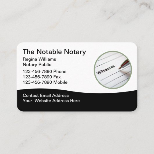 Notaris publieke moderne Visitekaartjes (Voorkant)