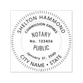 notaris publiekrecht rond zwart  zelfinktende stempel (Design)