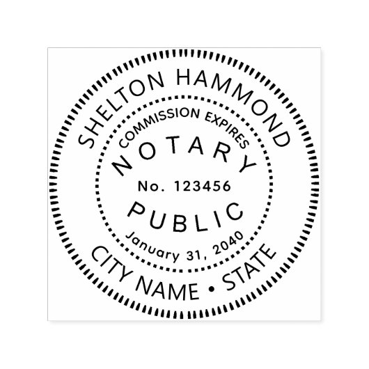 notaris publiekrecht rond zwart  zelfinktende stempel (Design)