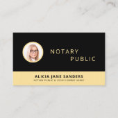 Notaris QR-code foto professioneel zwart goud Visitekaartje (Voorkant)