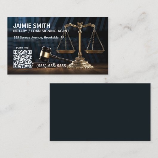 Notaris QR Visitekaartje (Voorkant / Achterkant)