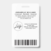 Notaris Rose Goud Typografie Foto Badge (Achterkant)