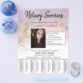 Notaris Services Roze Gouden Glitter Scheurkalende Flyer (Enkel)