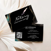 Notaris Signing Agent Agate Zwart Goud Glitter Visitekaartje