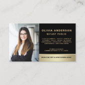 Notaris Signing Agent Foto Zwart & Goud Visitekaartje (Voorkant)