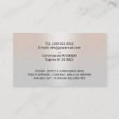 Notaris Signing Agent Gouden Quill Elegant Zilver Visitekaartje (Achterkant)