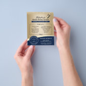 Notaris Stamp Loan Signing Agent Navy & Gold Flyer (Hand)