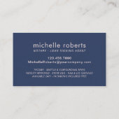 Notaris tekenend agent marine & Blush Roos Gold Visitekaartje (Achterkant)