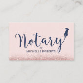 Notaris tekenend agent marine & Blush Roos Gold Visitekaartje (Voorkant)