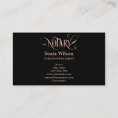 Notaris tekenend hypotheekverzekeringsagent visitekaartje (Achterkant)