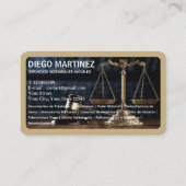 Notaris Tweetalig Engels Spaans Visitekaartje (Achterkant)