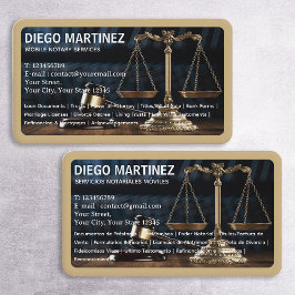 Notaris Tweetalig Engels Spaans Visitekaartje